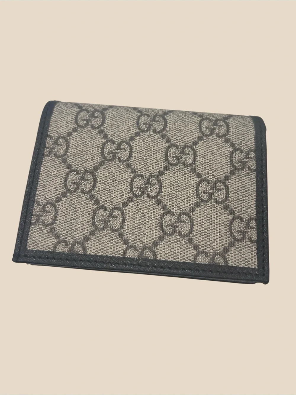 Gucci GG Supreme Horsebit Card Case and Wallet in Beige and Black - Picture 7 of 8